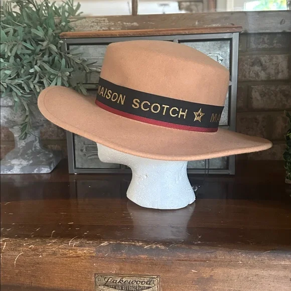 SCOTCH & SODA MAISON SCOTCH TAN HAT ONE SIZE ATELIER NO. 3 NEW
